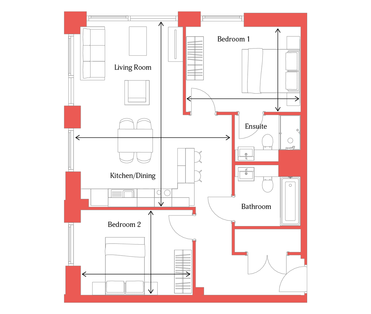 Type 2B floor plan